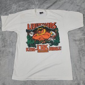 VINTAGE Liberty Lions Shirt Men Medium King of This Jungle Single Stitch 90s USA